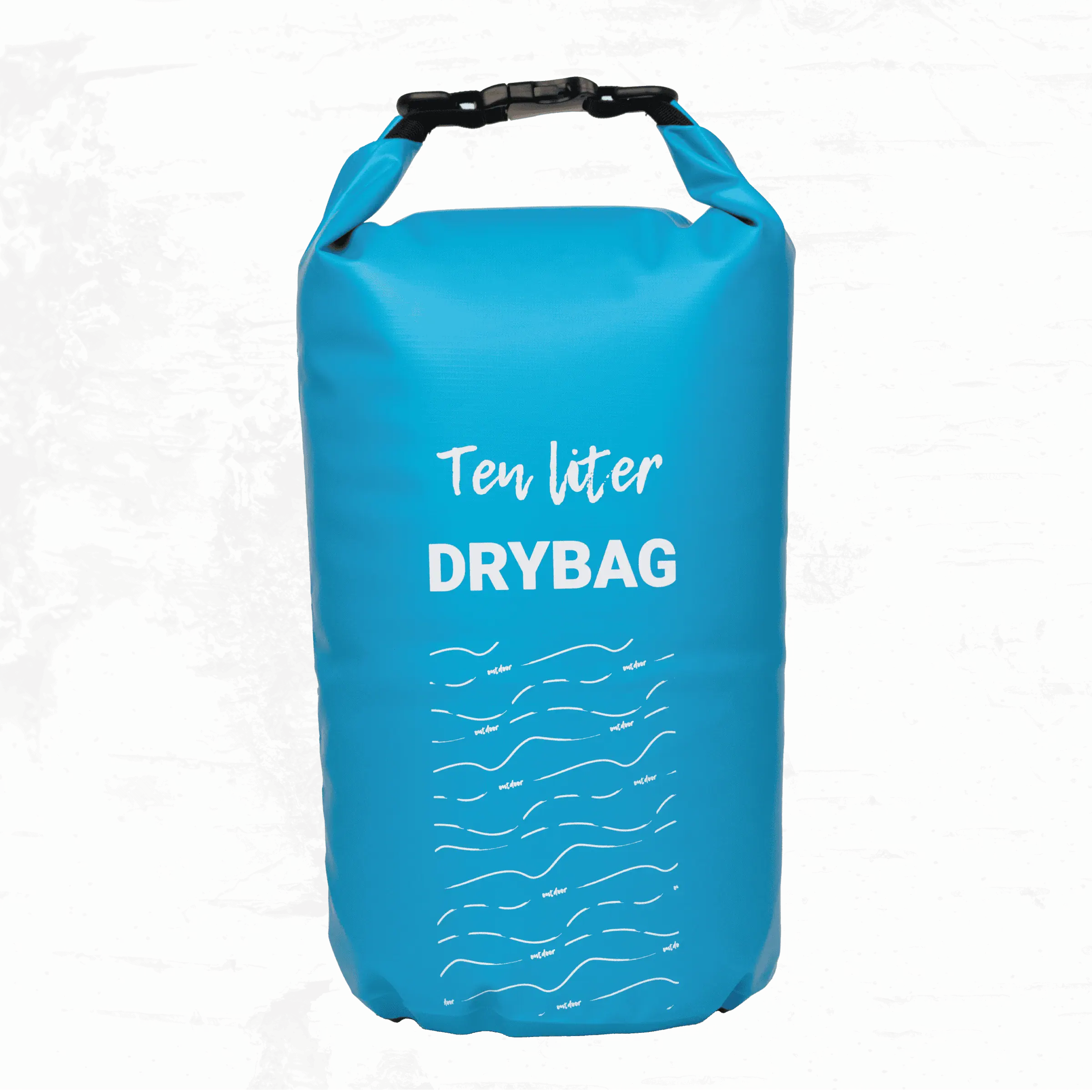 Groots Dry Bag Rugzak 10L in blauw met opdruk