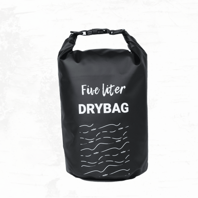 Groots Dry Bag Rugzak 5L in zwart met waterdichte rolsluiting